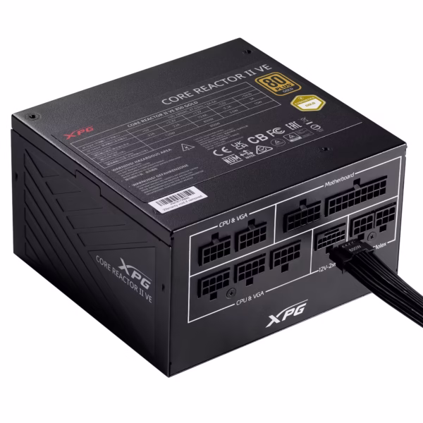 ADATA 750W XPG Corereactor II VE COREREACTORIIVE750G-Bkceu maitinimo blokas, Gold
