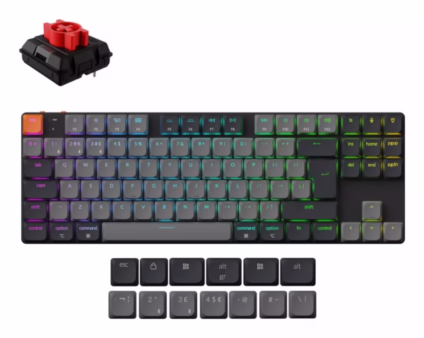 Klaviatūra Keychron K1/Black K1X-A1 belaidė
