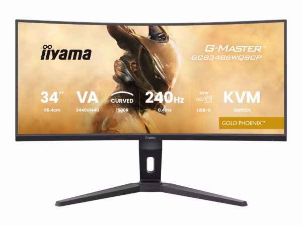 IIYAMA GCB3486WQSCP-B1 34inch VA 3440×1440 500cd/m2 0.4ms 2xHDMI 2xDP USB