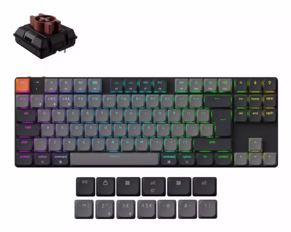 Belaidė klaviatūra Keychron K1, juoda, K1X-A3