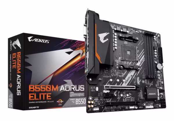 Gigabyte B550M Aorus Elite pagrindinė plokštė, AM4, DDR4