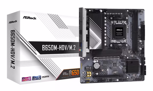 ASRock B650M-HDV/M.2 pagrindinė plokštė, AM5, DDR5, mATX