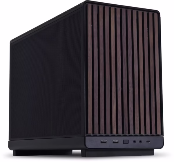Lian Li Wood Edition A3-mATX kompiuterio korpusas, Mini Tower, juodas