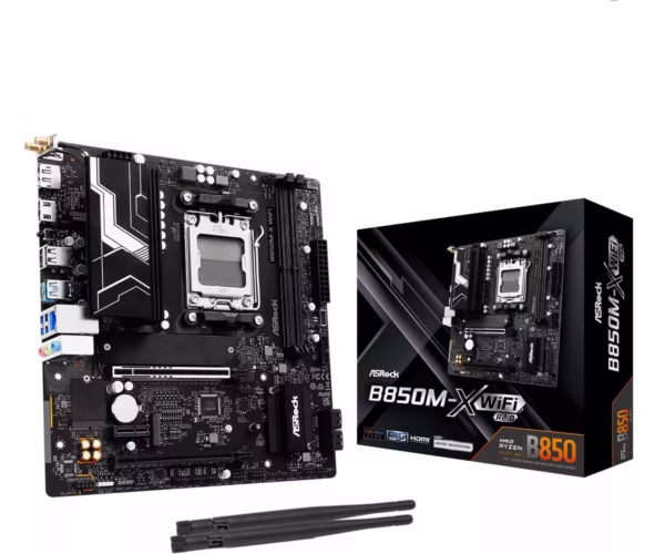 ASRock B850M-X WiFi R2.0 pagrindinė plokštė, AM5, DDR5, mATX