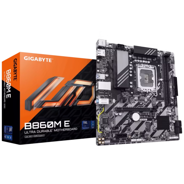 Gigabyte B860M E pagrindinė plokštė, LGA1851, DDR5