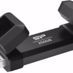 Silicon Power Portable External SSD | DS72 | 250 GB | USB Type-A and USB Type-C 3.2 Gen 2 | Black