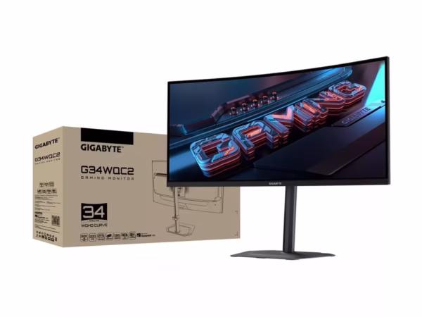 Gigabyte G34WQC2 EK monitorius, 34″, QHD, VA, 200Hz