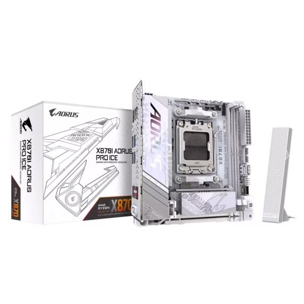 Gigabyte X870I AORUS PRO ICE AM5 ITX MB pagrindinė plokštė, DDR5