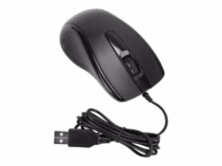 Targus Full-Size Optical Antimicrobial Wired Mouse, Targus Mouse, Full-Size Optical Antimicrobial, Wired, Black thumbnail 3