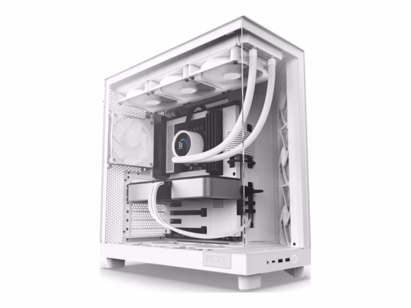 NZXT H6 Flow CC-H61FW-01 kompiuterio korpusas, Midi Tower, baltas
