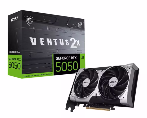 MSI GeForce RTX 5050 8G VENTUS 2X OC vaizdo plokštė, 8GB GDDR6