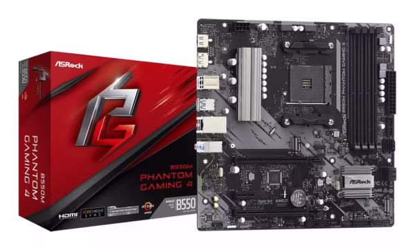 ASRock B550M Phantom Gaming 4 pagrindinė plokštė, AM4, DDR4