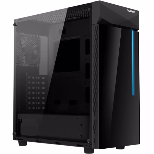 Gigabyte C200 Glass kompiuterio korpusas, Midi Tower, juodas