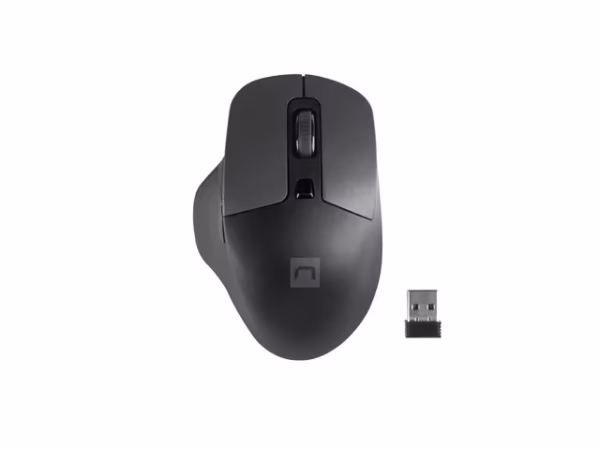 Natec Mouse, BlackBird 2, Silent, Wireless, 1600 DPI, Optical, Black BlackBird 2 pelė, belaidė, juoda