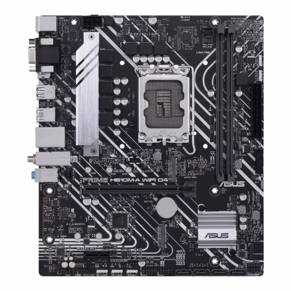 Asus, PRIME H610M-A WIFI D4, Processor family Intel, Processor socket LGA1700, DDR4 DIMM, Memory slots 2