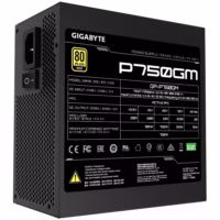 Gigabyte 750W GP-P750GM Aktyvus PFC maitinimo blokas, Gold thumbnail 2
