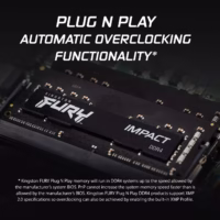 Kingston Fury Impact operatyvioji atmintis, 16GB, DDR4, 3200MHz thumbnail 7