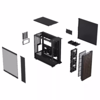 Fractal Design North XL Charcoal Black TG Dark kompiuterio korpusas, juodas thumbnail 7