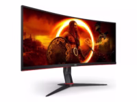 AOC CU34G2XP/BK 34inch 3440×1440 VA 180hz High adjustable Stand HDR400 Freesync Premium USB HUB 4×3.0 2xDP 2xHDMI thumbnail 8