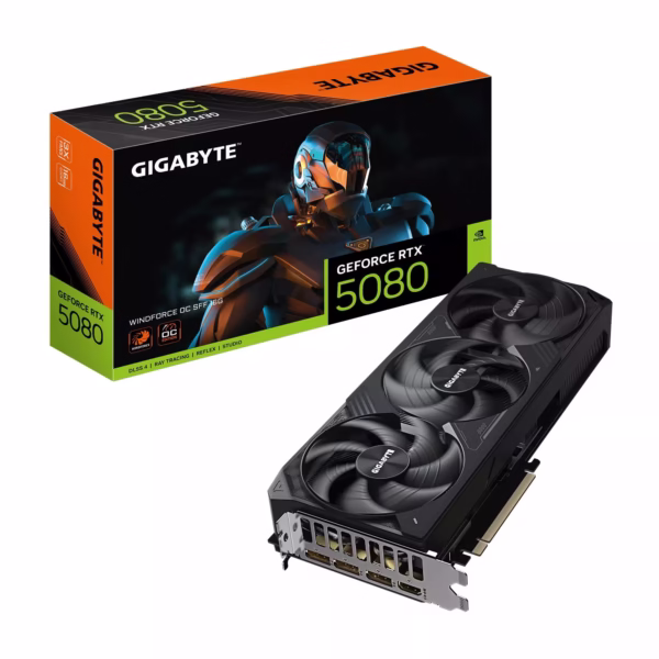 Gigabyte RTX 5080 Windforce OC 16GB vaizdo plokštė, 16GB GDDR7