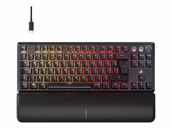 CORSAIR K70 PRO TKL Tenkeyless Magnetic-Mechanical Gaming Keyboard Backlit RGB LED CORSAIR MGX v2 Black