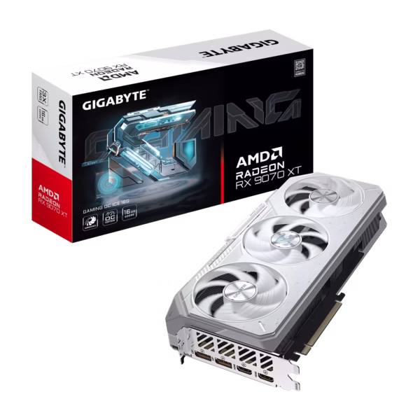 Gigabyte RX 9070 XT Gaming OC ICE 16GB vaizdo plokštė, 16GB GDDR6
