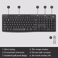 Klaviatūros ir pelės komplektas MK295/ENG 920-009800 LOGITECH thumbnail 14