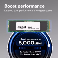SSD|CRUCIAL|100xTBW rating|NVMe Yes|PCI Express 4.0|M.2|2000 GB|E100|CT2000E100SSD8 thumbnail 2