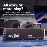 SSD|CRUCIAL|P310|500GB|M.2|NVMe|3D NAND|Write speed 3500 MBytes/sec|Read speed 6600 MBytes/sec|TBW 110 TB|CT500P310SSD8 thumbnail 3