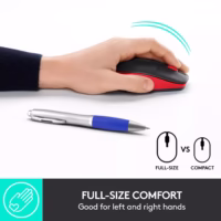 Belaidė optinė pelė Logitech M190, raudona, 910-005908 thumbnail 8