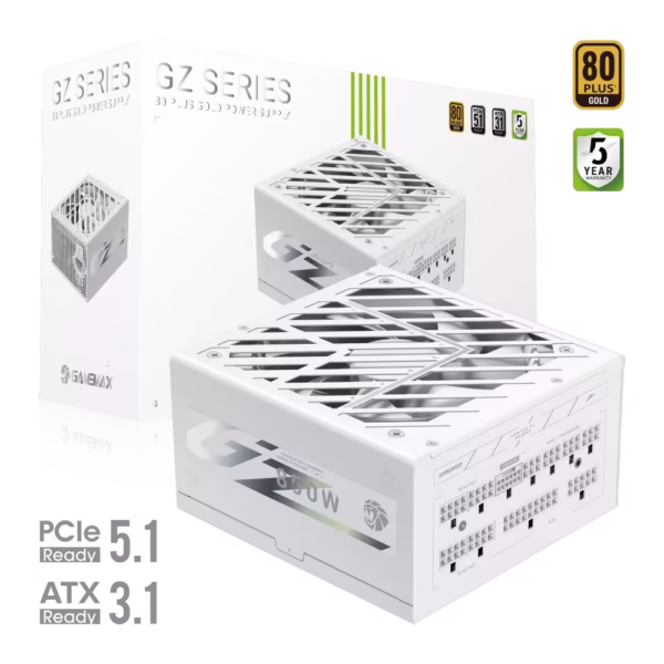 Gamemax Power Supply, 80 PLUS, Gold | GZ 850G WH | 850 W