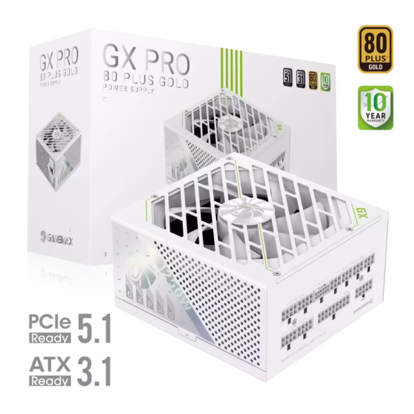 Gamemax 1250W GX PRO 1250G WH maitinimo blokas, Gold