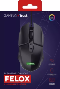 Laidinė optinė žaidimų pelė Trust GXT 109 Felox 25036, juoda thumbnail 7