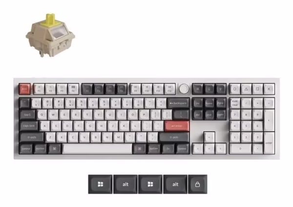 Klaviatūra Keychron Q6 Ultra, balta, Q6U-P4