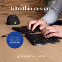 Belaidė ergonomiška klaviatūra R-Go Split Break, juoda thumbnail 11