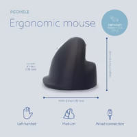 MOUSE USB OPTICAL BREAK/L. BLACK RGOHELE R-GO TOOLS thumbnail 12