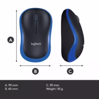 MOUSE USB OPTICAL WRL M185/BLUE 910-002239 LOGITECH thumbnail 13