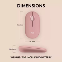 Logitech M350S Wireless Optical Mouse – Rose (910-007014) thumbnail 15