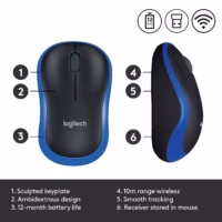 MOUSE USB OPTICAL WRL M185/BLUE 910-002239 LOGITECH thumbnail 10