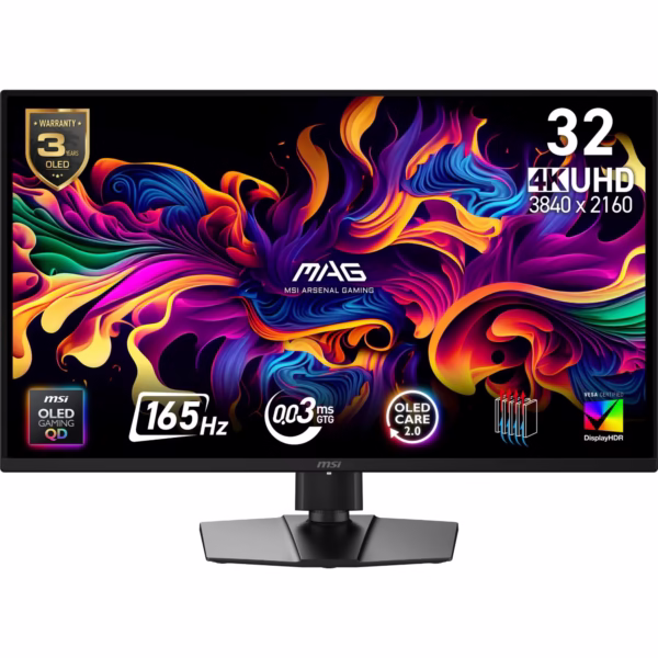 Monitorius MSI 31.5″ 4K Ultra HD QD-OLED MAG322UPQD-OLEDE16