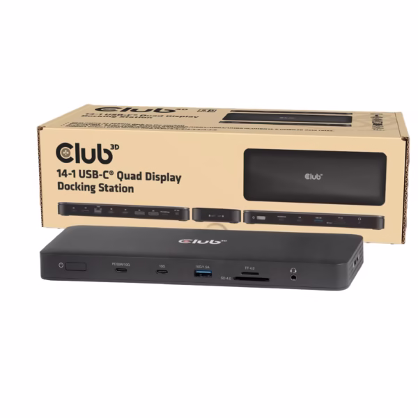 CLUB3D CSV-2540 14-in-1 USB-C doko stotelė, 150W