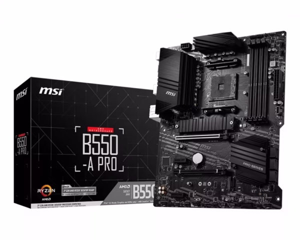 MSI B550-A PRO pagrindinė plokštė, AM4, DDR4