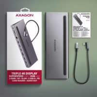 Nešiojamųjų kompiuterių doko stotelė AXAGON HMC-4KX3, 11-in-1 thumbnail 13