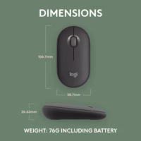 Belaidė optinė pelė Logitech M350S, juoda, 910-007015 thumbnail 15