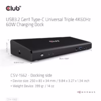 Nešiojamųjų kompiuterių doko stotelė CLUB3D USB-C 60W CSV-1562 thumbnail 15