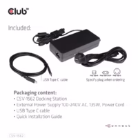 Nešiojamųjų kompiuterių doko stotelė CLUB3D USB-C 60W CSV-1562 thumbnail 16