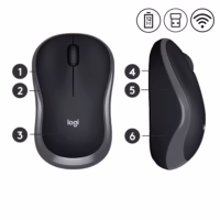 MOUSE USB OPTICAL WRL M185/GREY 910-002238 LOGITECH thumbnail 4