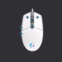 Logitech G203 laidinė optinė pelė, balta thumbnail 4