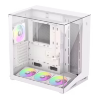 Gamemax NEX C56 VC WH baltas kompiuterio korpusas, Midi Tower thumbnail 5