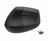 LOGITECH Vertical Wireless Optical Mouse, Graphite/Black, 910-006495 thumbnail 7